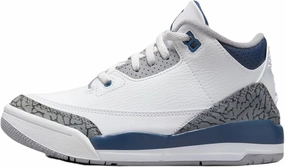 Little Kid's Jordan 3 Retro 'White/Midnight Navy' (DM0966 140) PS Pre School