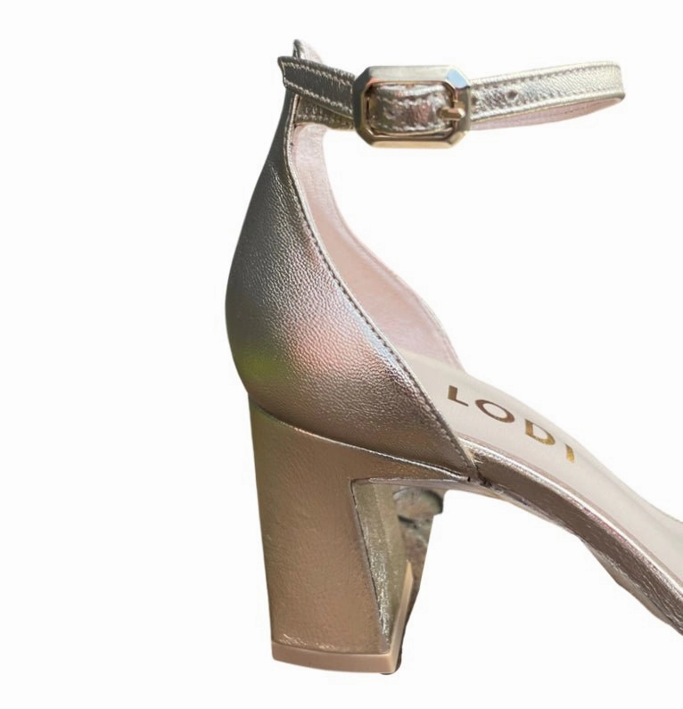 Locomi Gold Ankle Strap Sandal