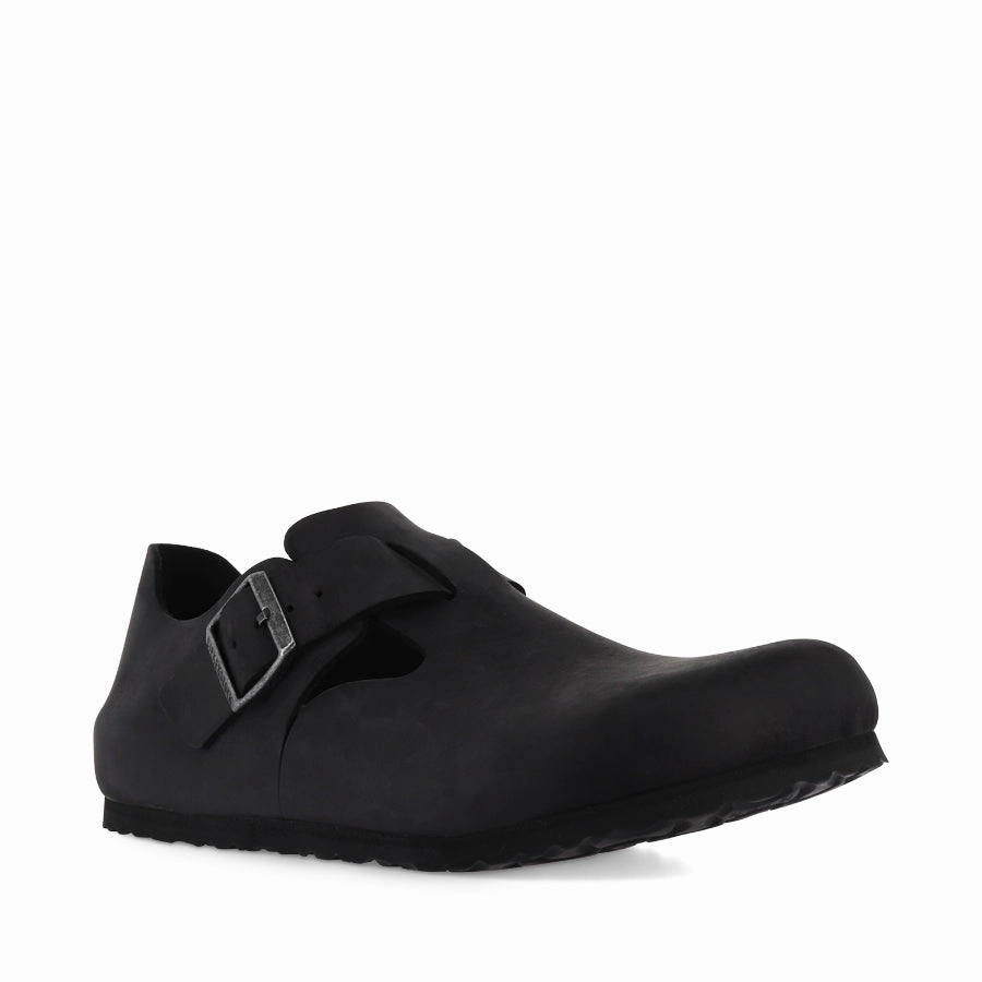 LONDON - BLACK OILED LEATHER
