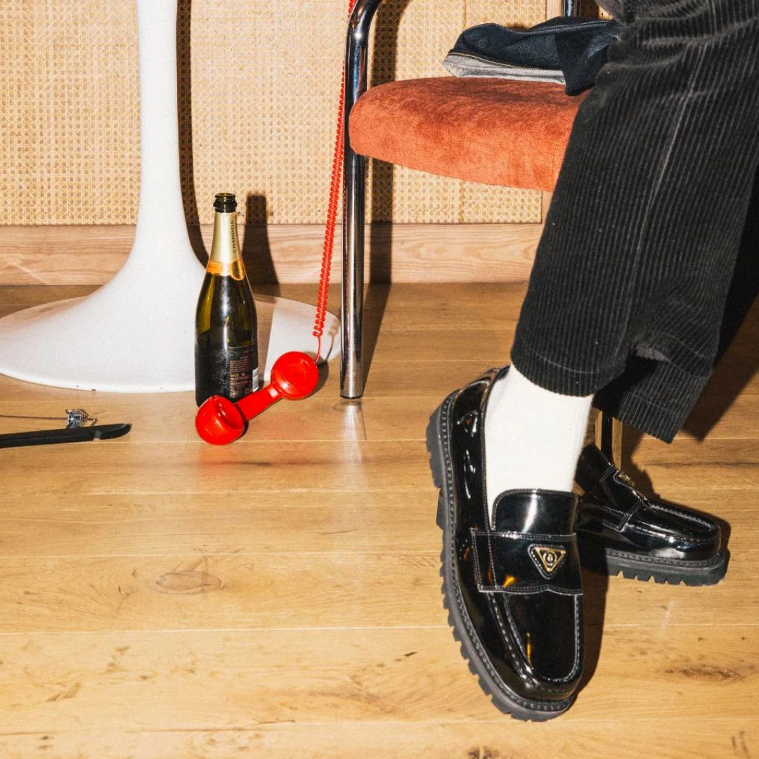 Lulie Patent Loafer in Black from Nskin
