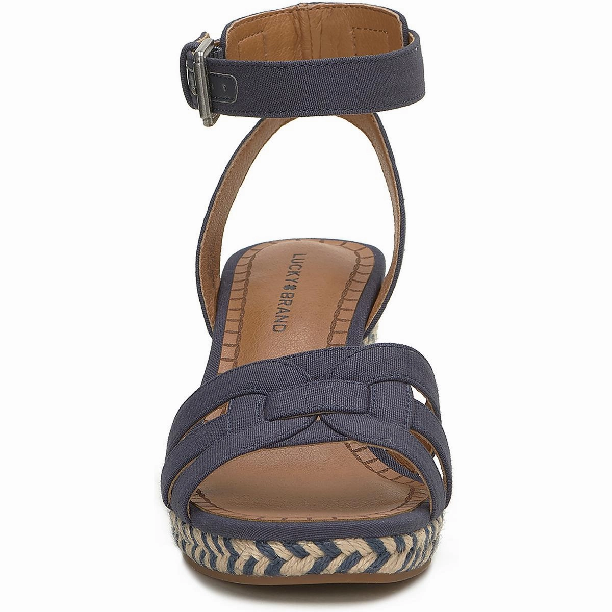 Maleigh Womens Ankle Strap Open Toe Wedge Sandals