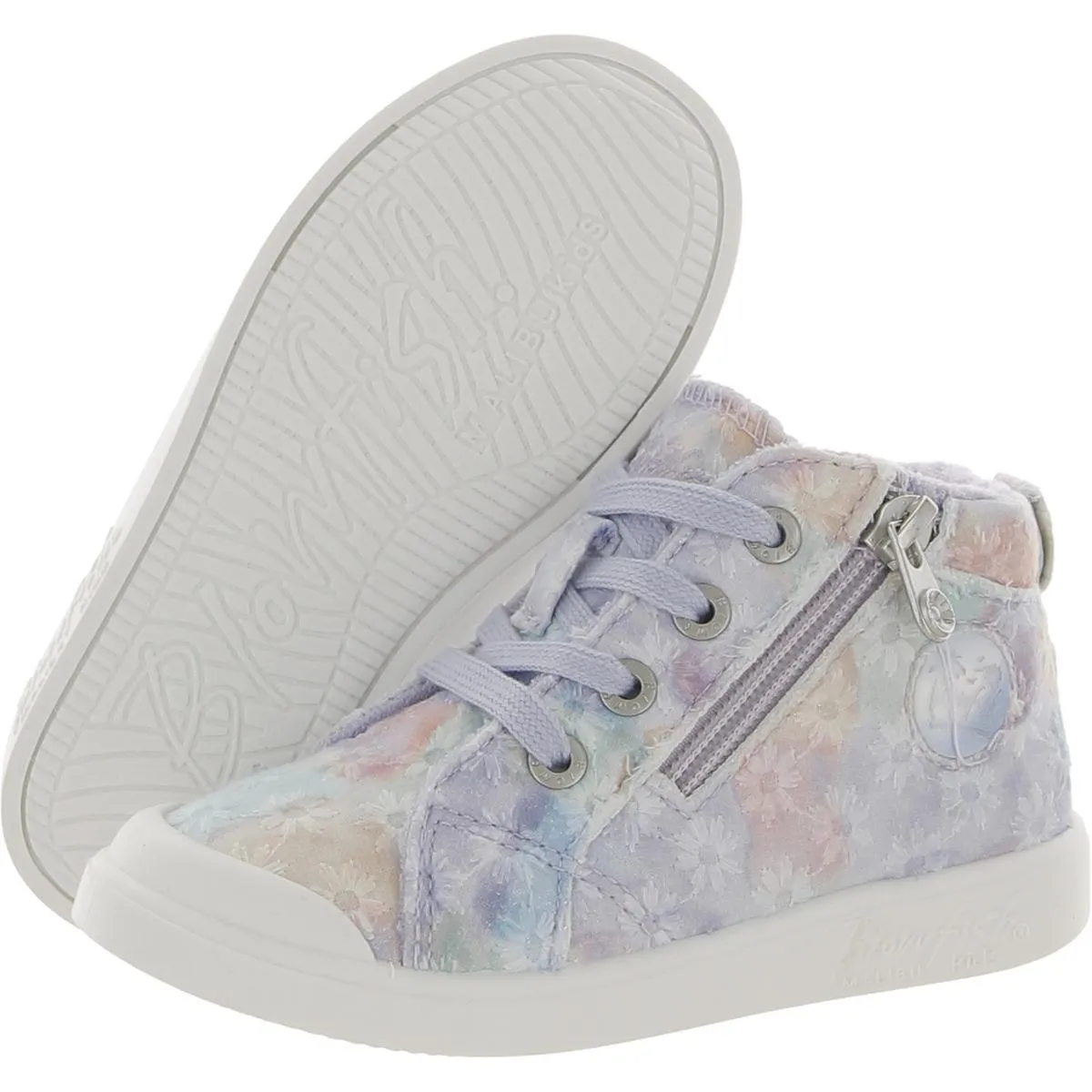 Malibu Kids Girls Zipper Canvas Athletic and Training Shoes