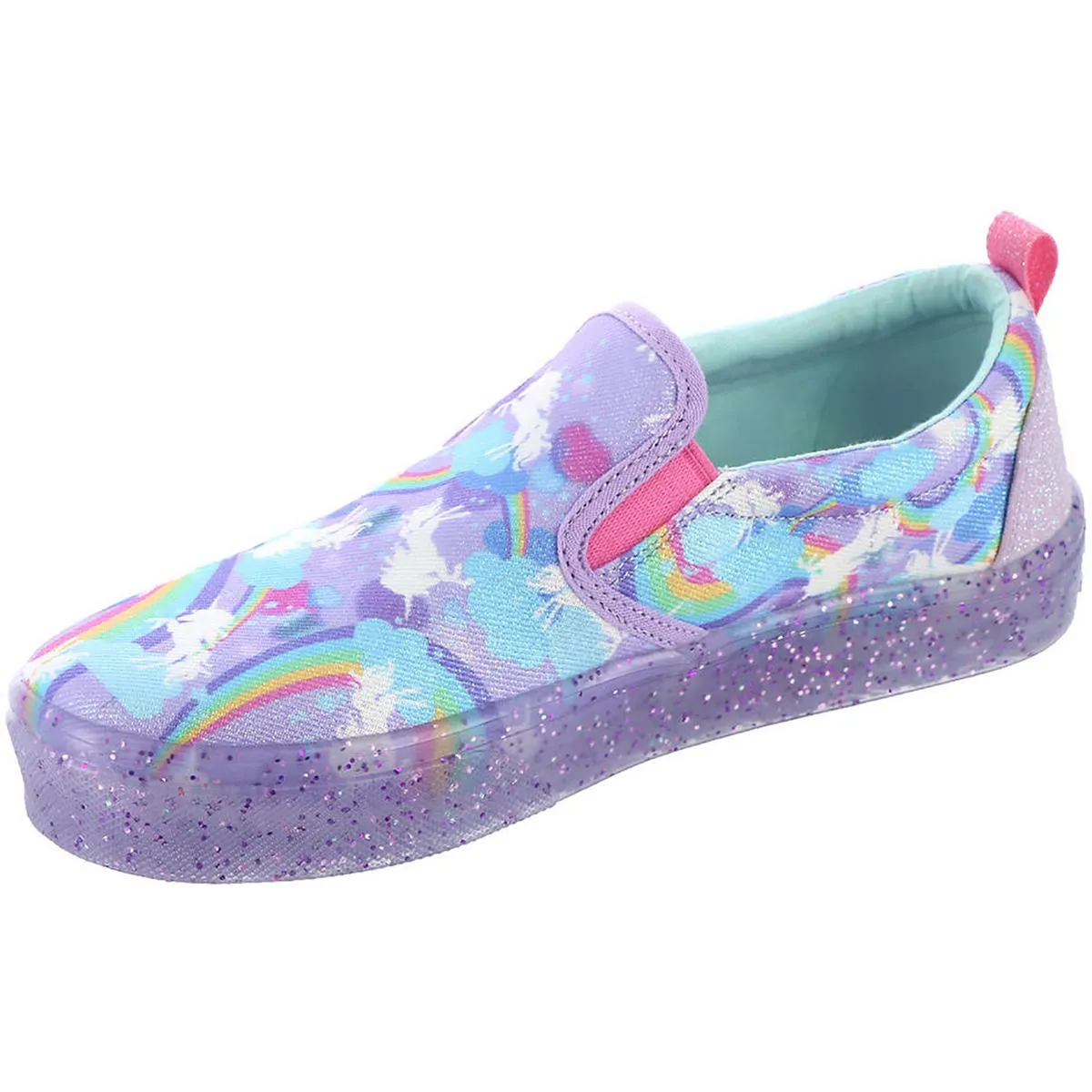 Marley Lights Girls Glitter Slip On Light-Up Shoes