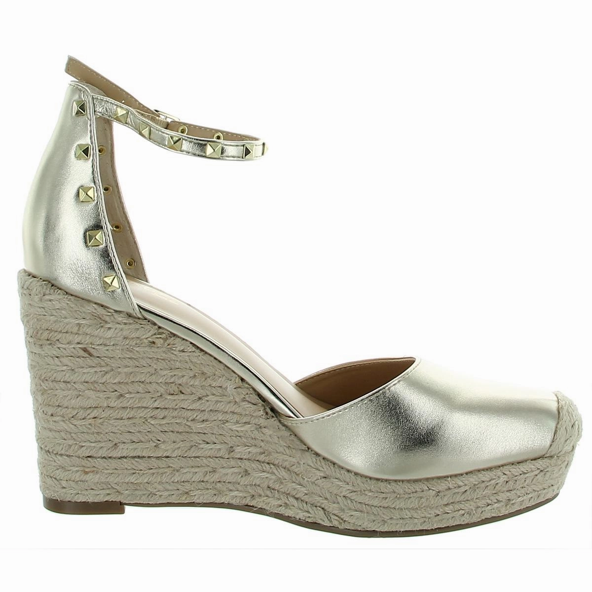 Masin Womens Studded Platform Espadrilles