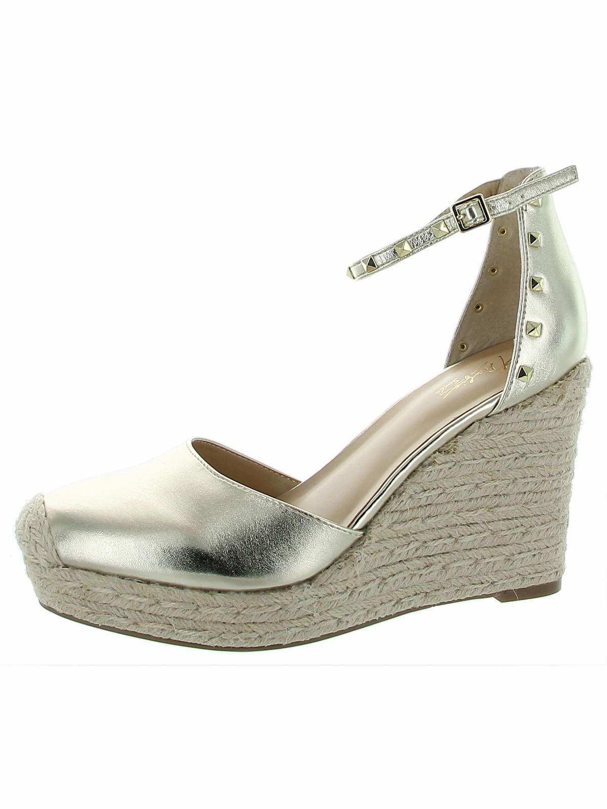 Masin Womens Studded Platform Espadrilles