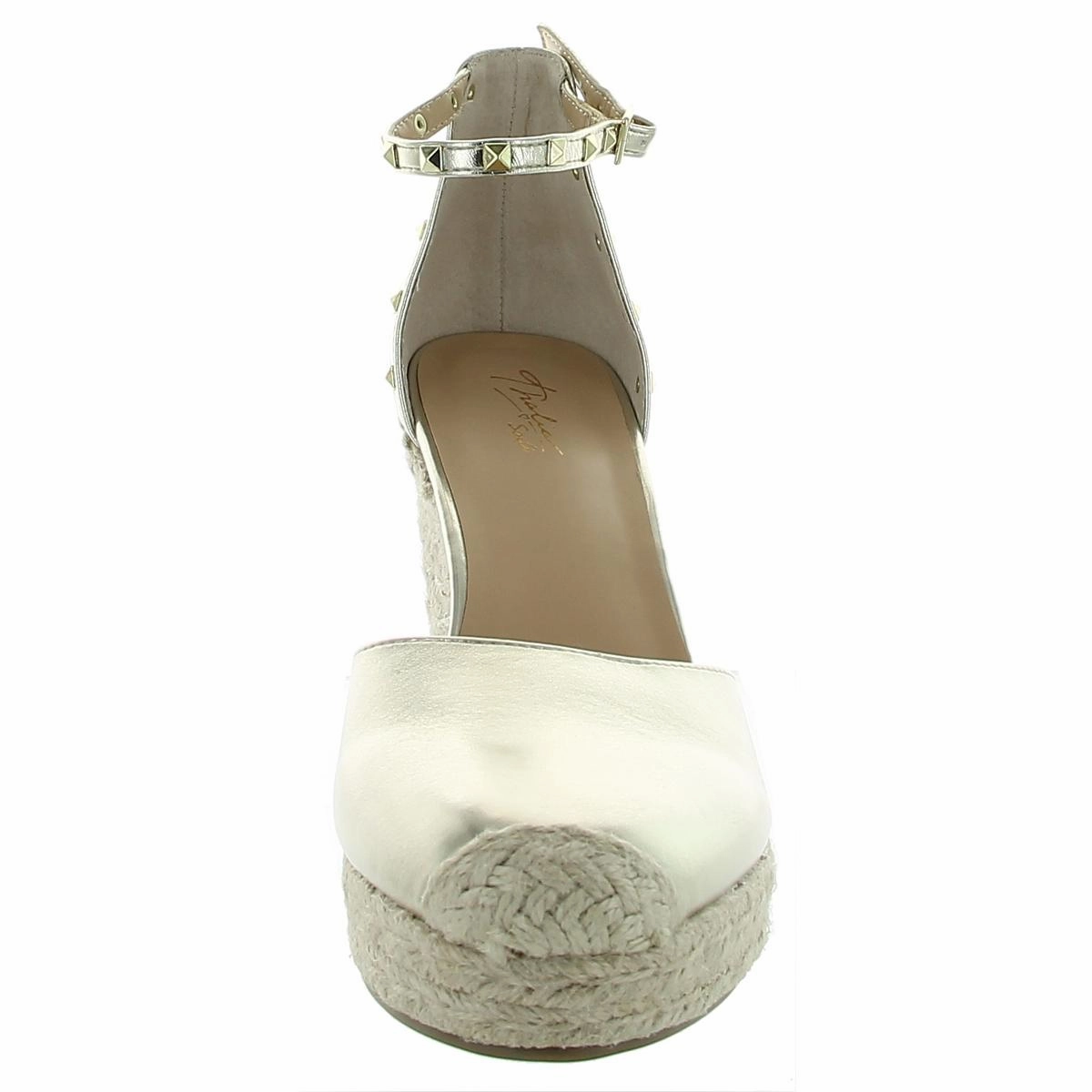 Masin Womens Studded Platform Espadrilles