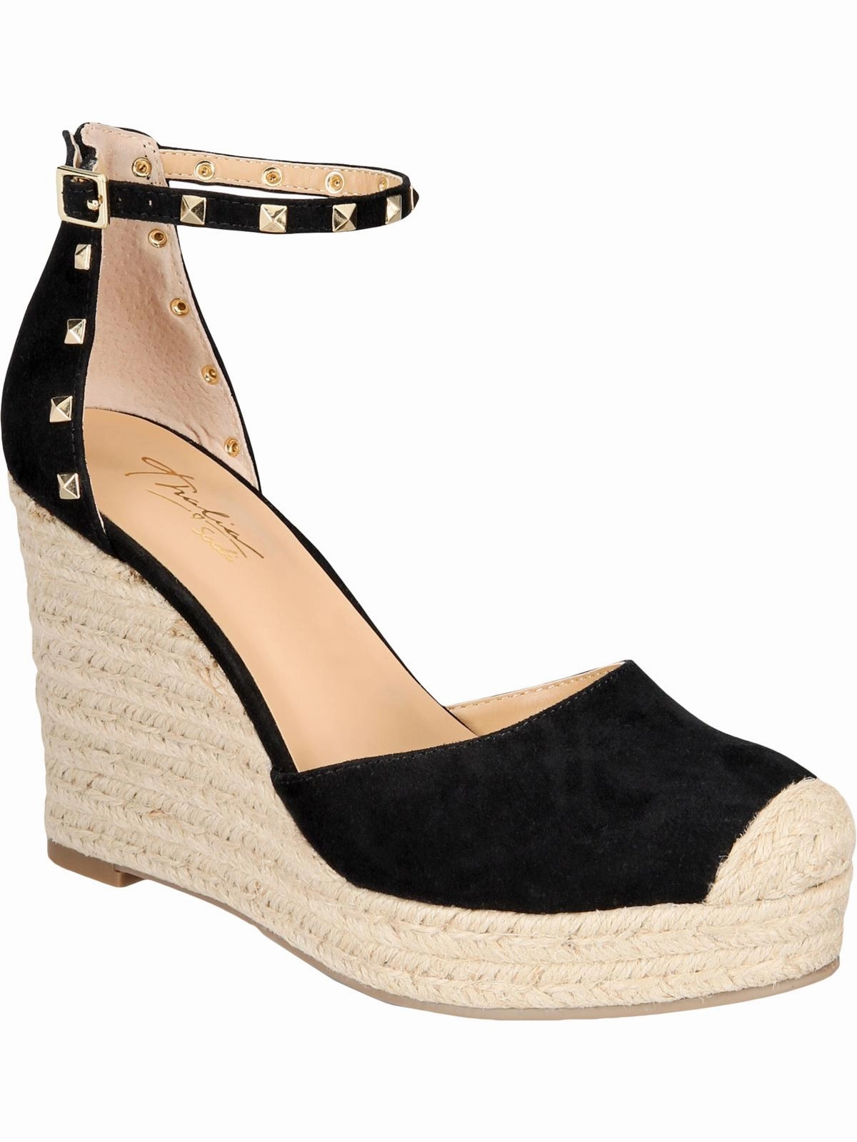 Masin Womens Studded Platform Espadrilles