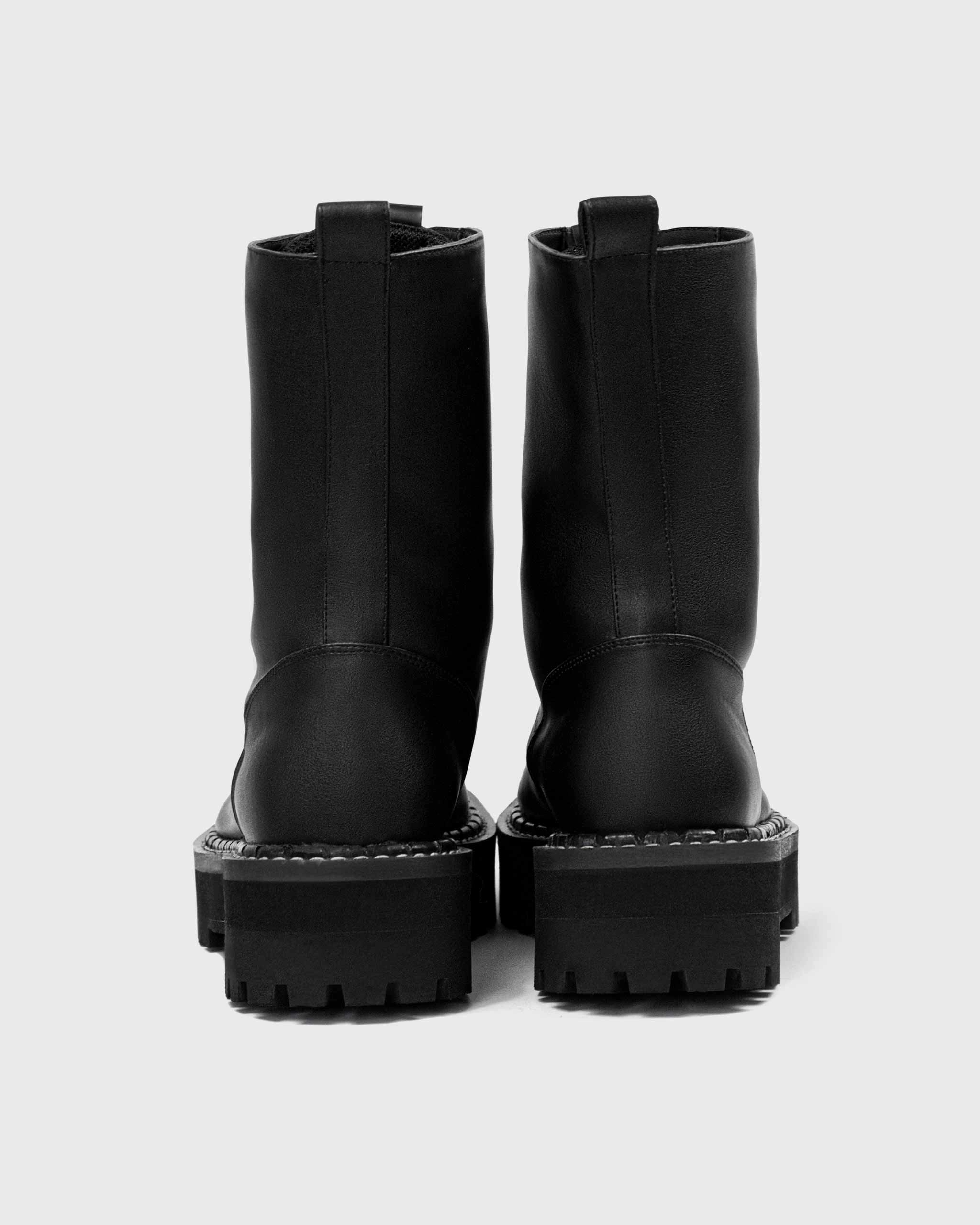 Men's Combat Workers Desserto Cactus Leather Vegan Boots | Black