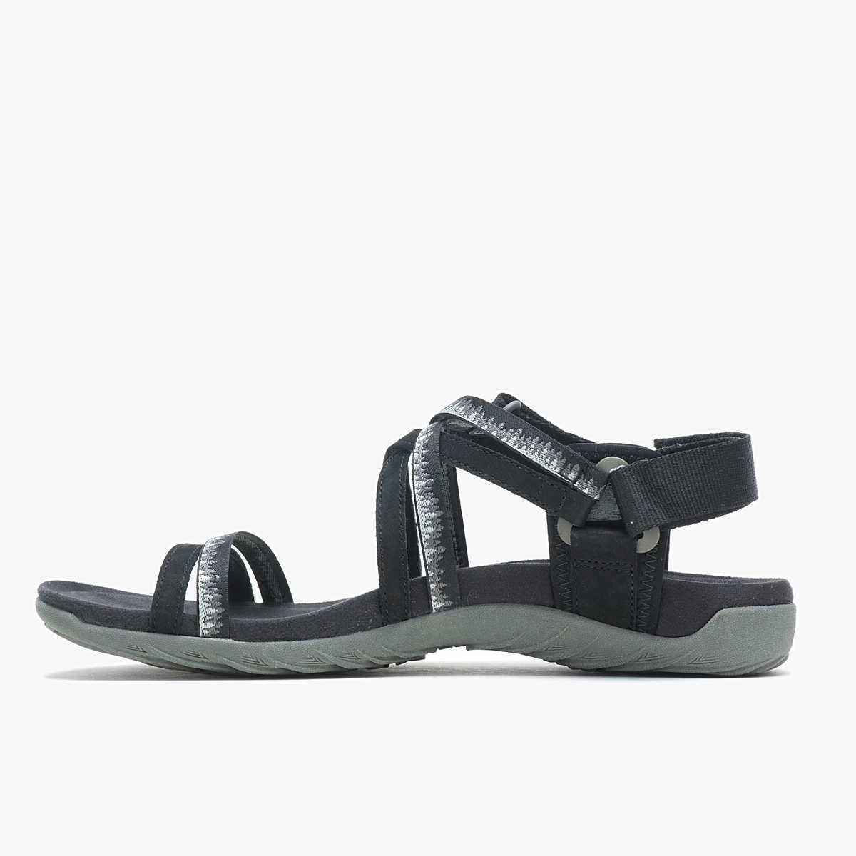 Merrell Women's Terran 3 Cush Lattice Sandal, Black, 8 Wide