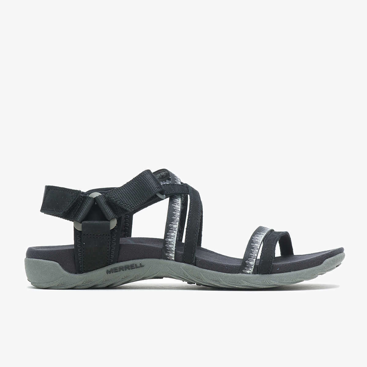 Merrell Women's Terran 3 Cush Lattice Sandal, Black, 8 Wide