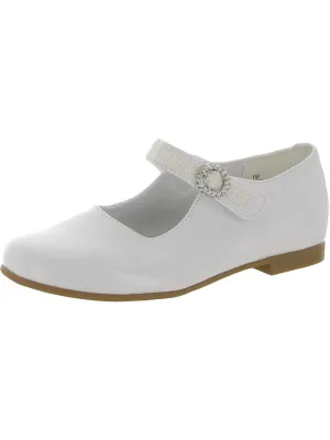 Millie Girls Embellished Faux Leather Ballet Flats