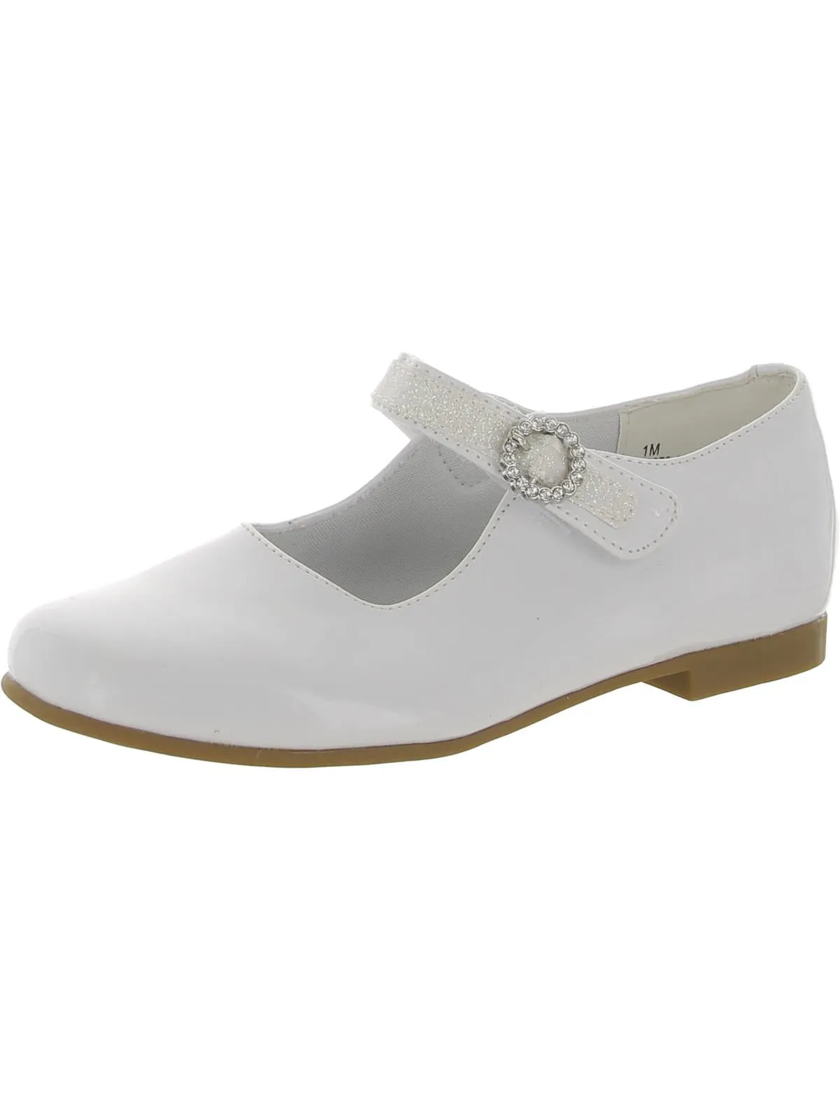 Millie Girls Embellished Faux Leather Ballet Flats