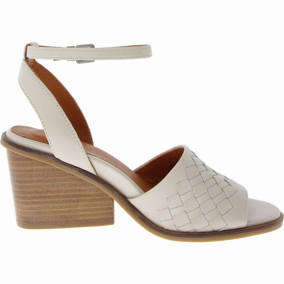 Nadia Womens Woven Leather Slingback Sandals