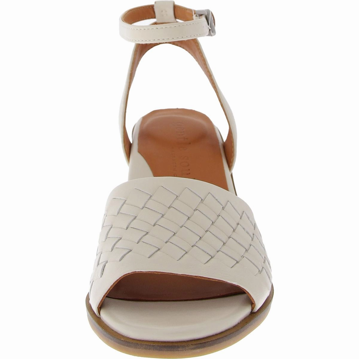 Nadia Womens Woven Leather Slingback Sandals
