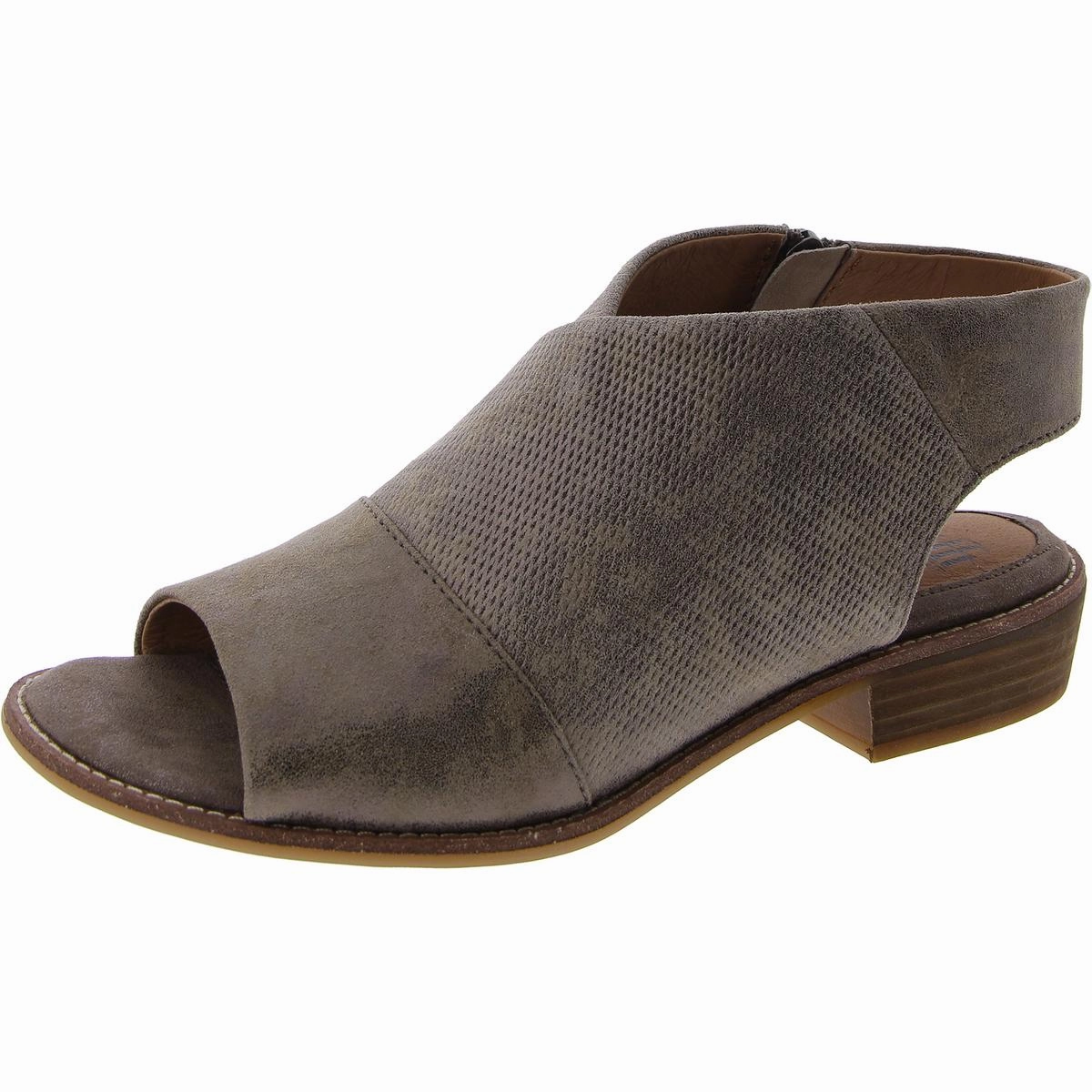 Natalia Womens Faux Leather Textured Slingback Sandals
