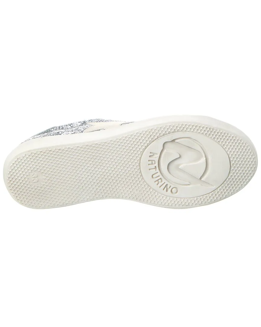 Naturino Annie Zip Leather & Glitter Sneaker