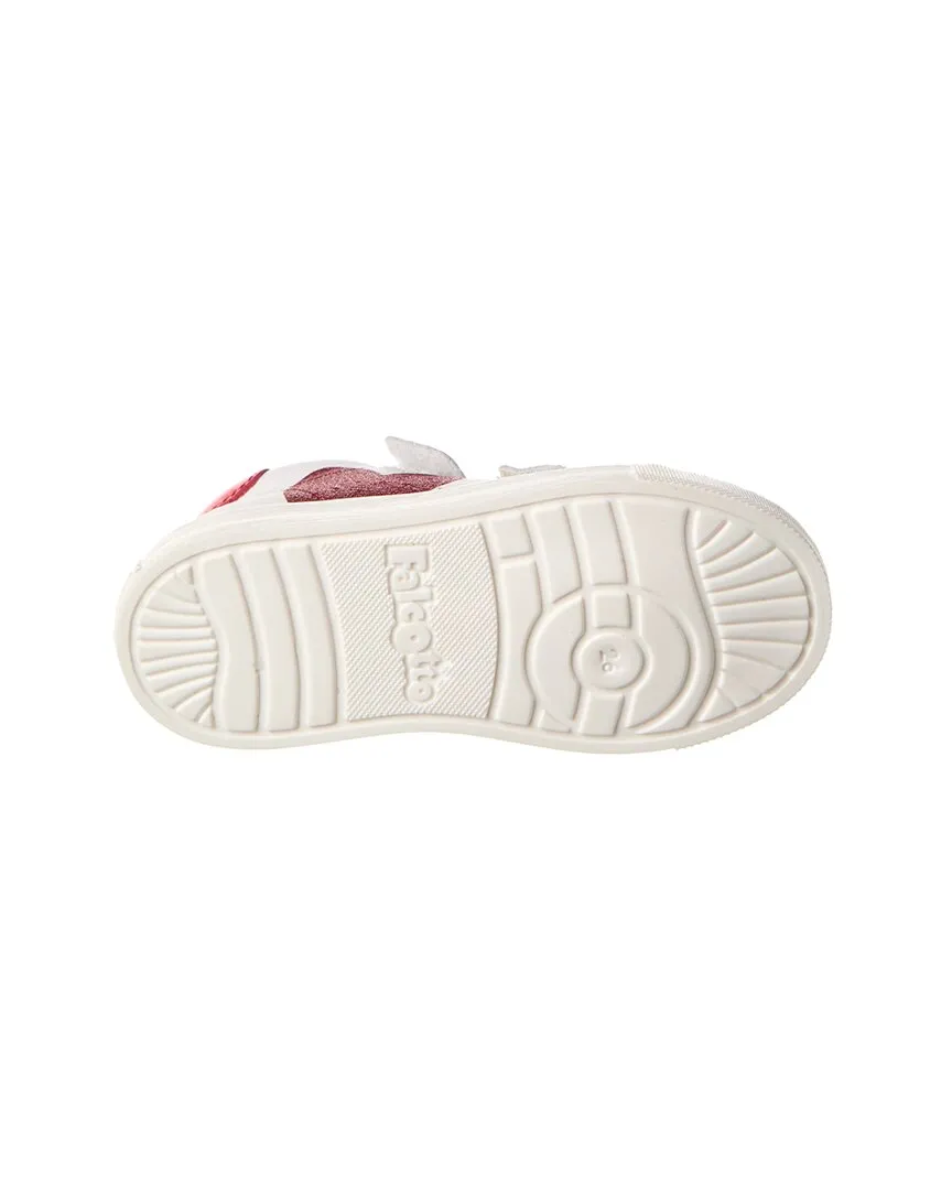 Naturino Falcotto Heart Leather & Metallic Sneaker