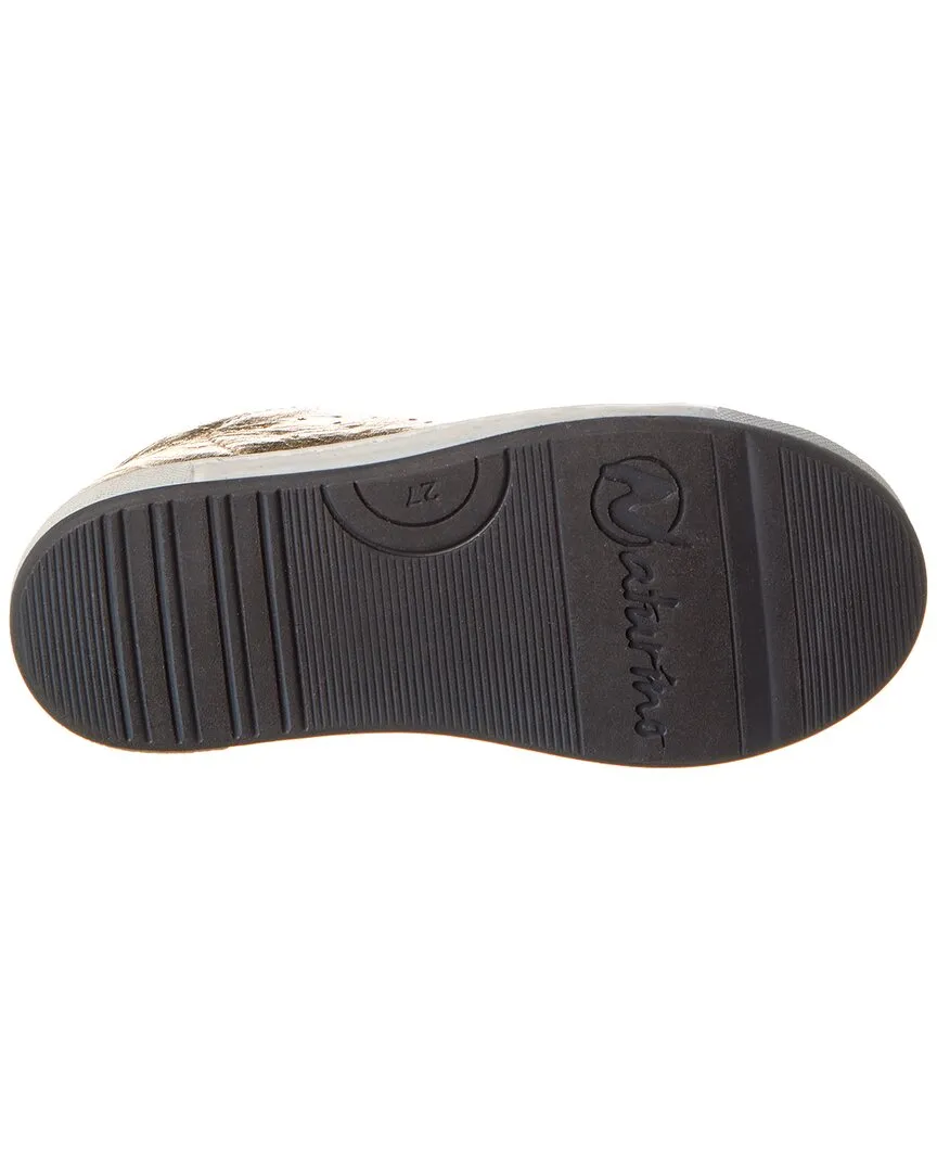 Naturino Hasselt Zip Leather & Metallic Sneaker