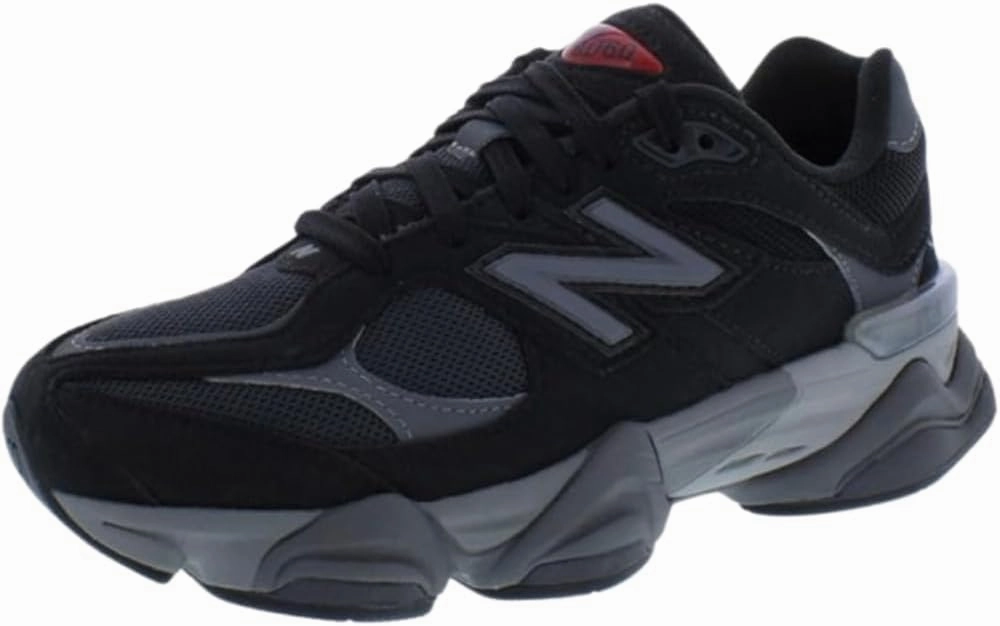 New Balance 9060 Big Kids Shoes (Black Castlerock, 6)