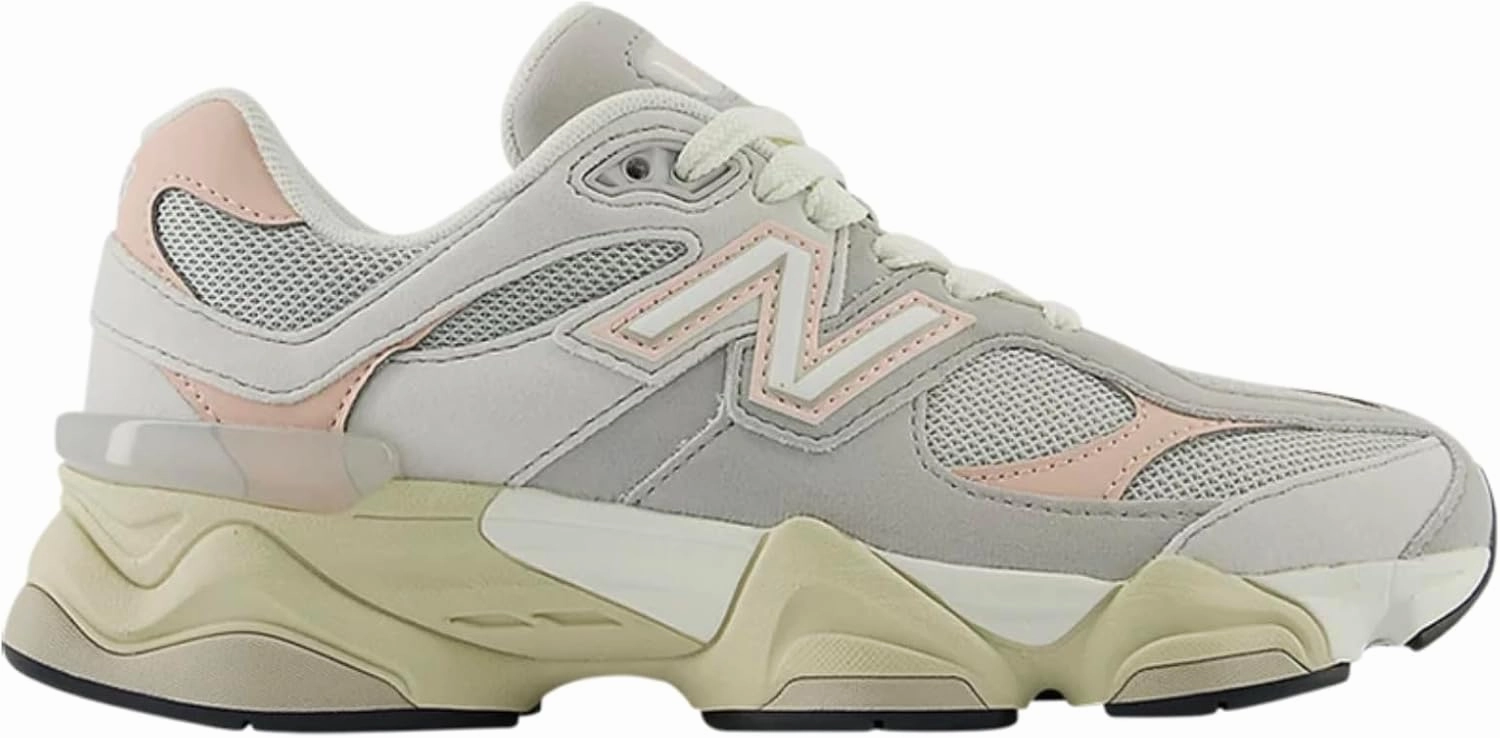 New Balance 9060 Big Kids Shoes (Grey Pink Haze, 7)