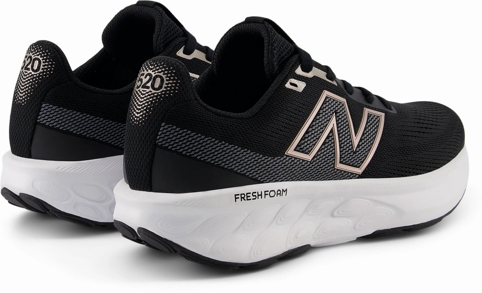 NEW BALANCE WOMEN'S 520 FRESH FOAM V9 BLACK/WHITE RUNNING SHOES