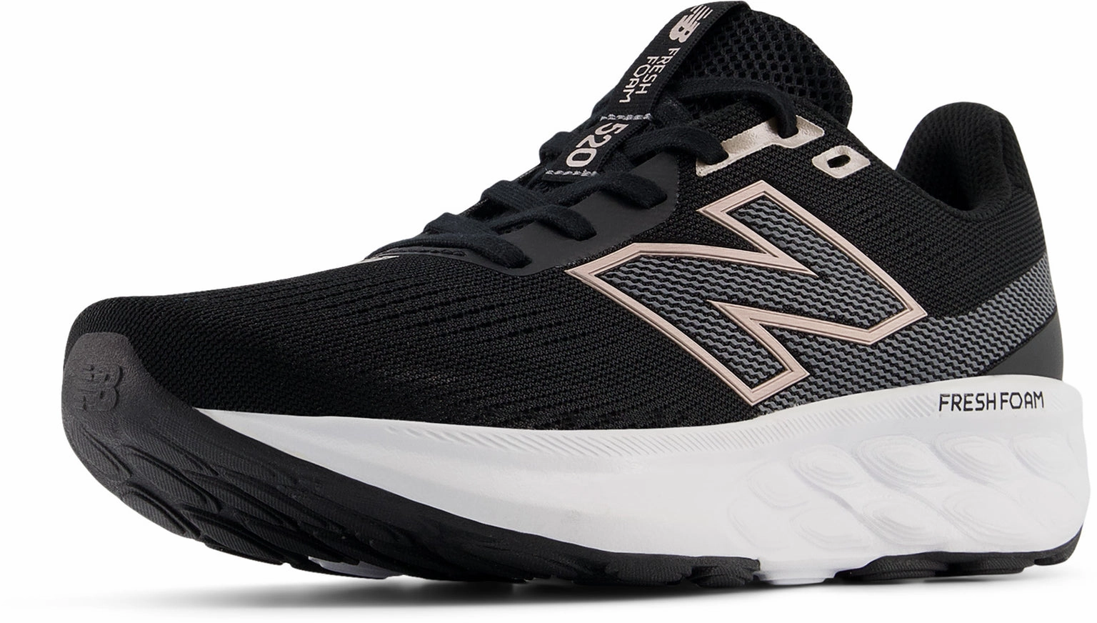 NEW BALANCE WOMEN'S 520 FRESH FOAM V9 BLACK/WHITE RUNNING SHOES