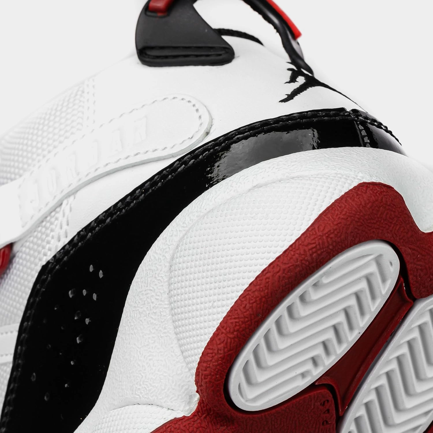 Nike 6 Rings Preschool Basketball Shoes (White/Black/Varsity Red)