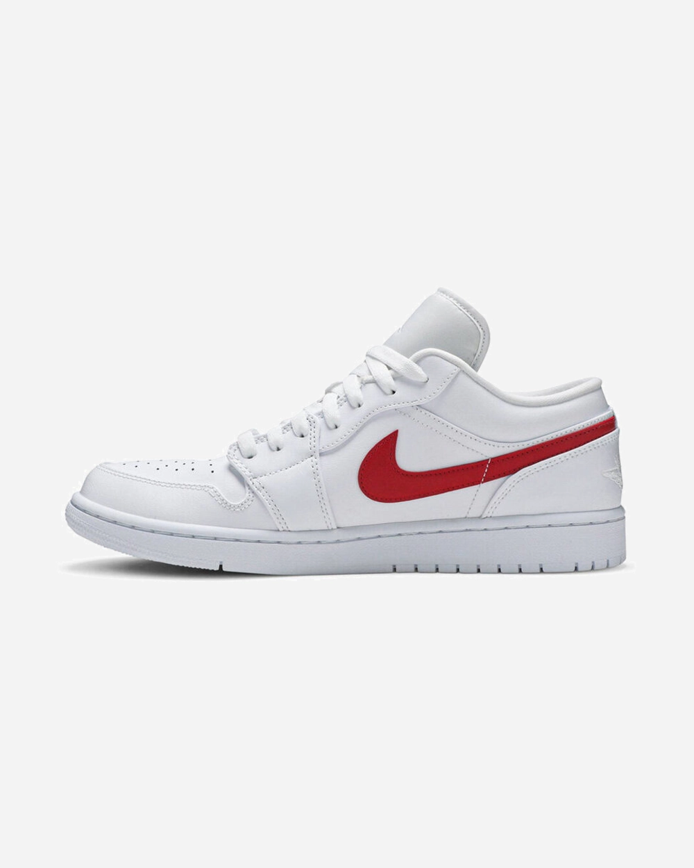 NIKE AIR JORDAN1 LOW WHITE UNIVERSITY RED (NEW)