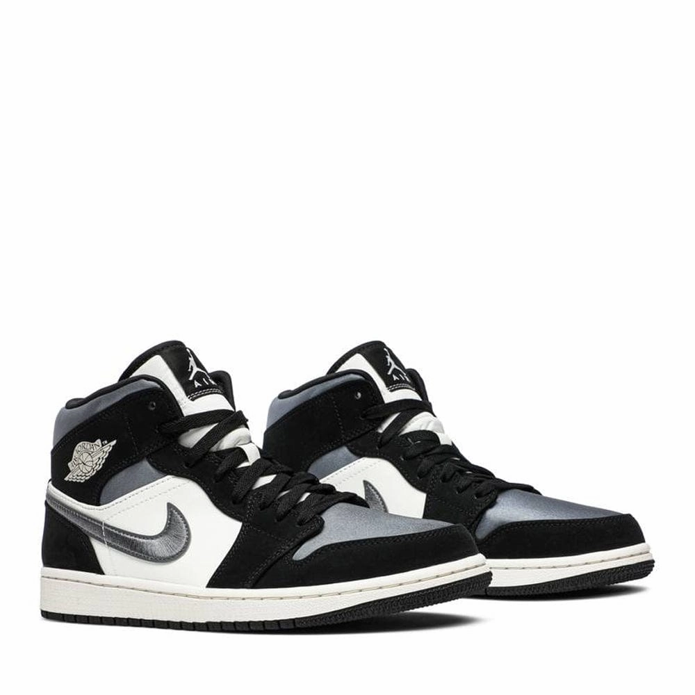 NIKE AIR JORDAN1 MID SE SATIN GREY TOE -