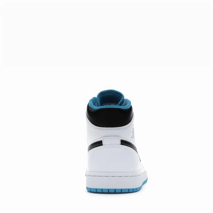 NIKE AIR JORDAN1 MID WHITE LASER BLUE -