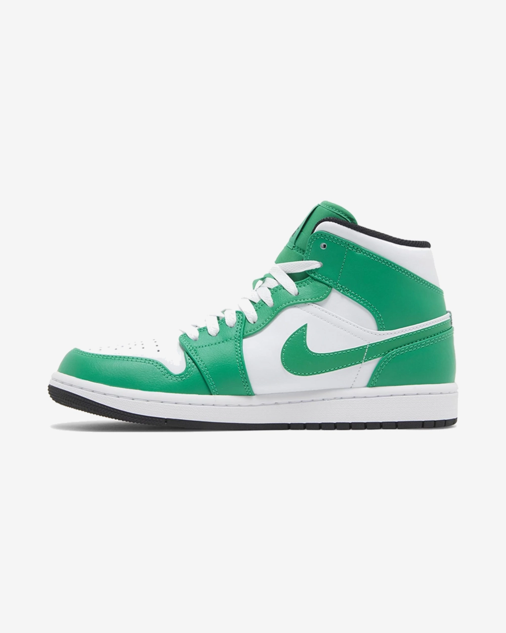 NIKE AIR JORDAN1 MID WHITE LUCKY GREEN