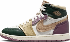 Nike Air Jordan 1 High Method of Make Women's Shoes (FB9891-300, Galactic Jade/SAIL/Sky J Mauve/Desert) - Size 10w