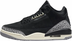 NIKE Air Jordan 3 Women's Shoes Size-8, Off Noir/Black-sail