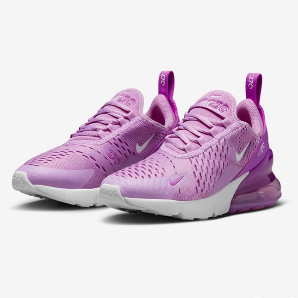 Nike Air Max 270 Big Kids' Shoes (FZ4116-100, White/Pink Foam/Playful Pink)