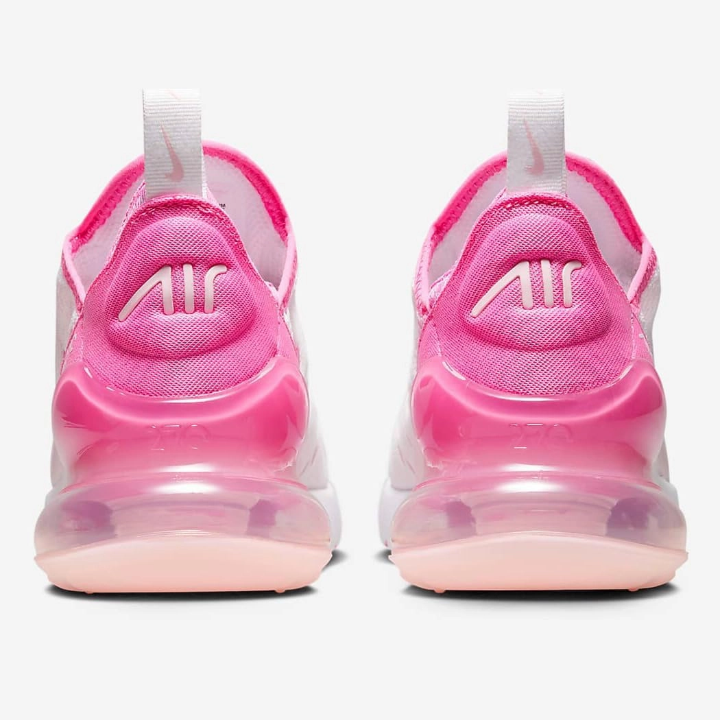 Nike Air Max 270 Big Kids' Shoes (FZ4116-100, White/Pink Foam/Playful Pink)
