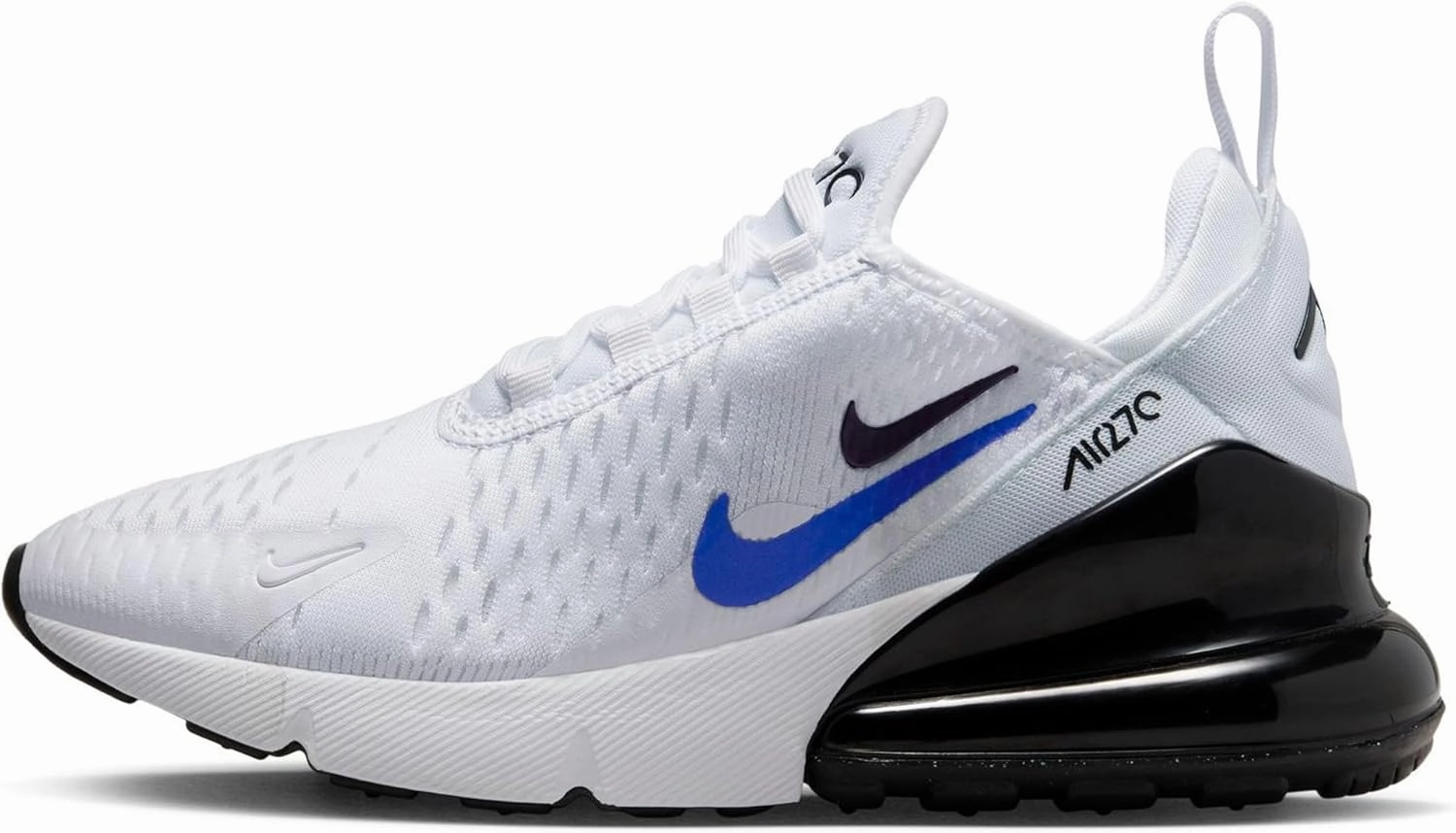 NIKE Air Max 270 Grade School Lifestyle Shoes (White/Blue)
