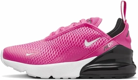 Nike Air Max 270 Little Kids' Shoe (AO2372-602, Laser Fuchsia/Summit White-Black-White) Size 13.5