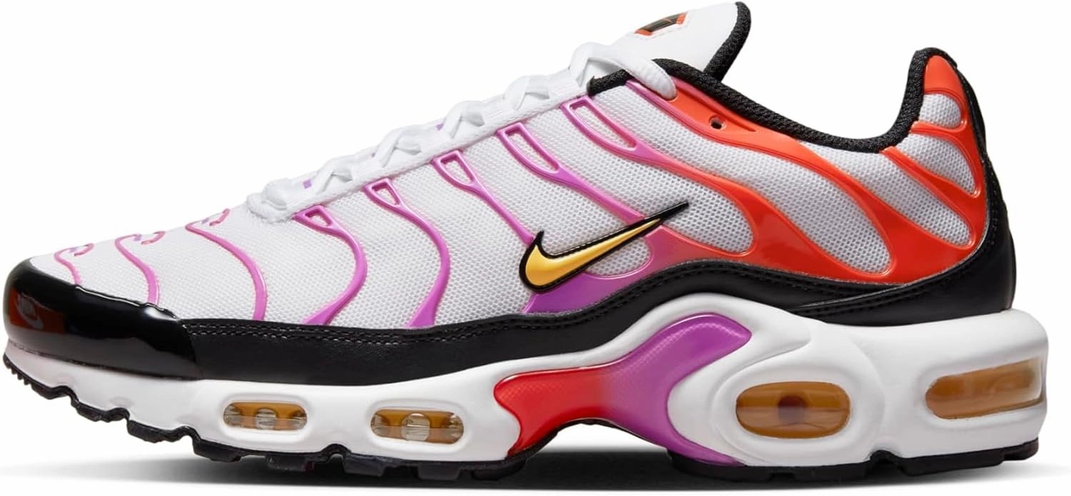 Nike Air Max Plus Women's Shoes (DZ3671-100, White/Black/Picante RED/Citron Pulse)