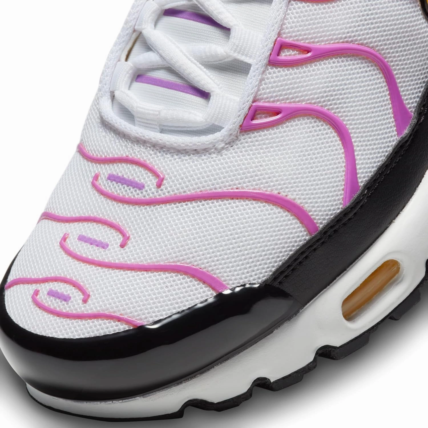 Nike Air Max Plus Women's Shoes (DZ3671-100, White/Black/Picante RED/Citron Pulse)