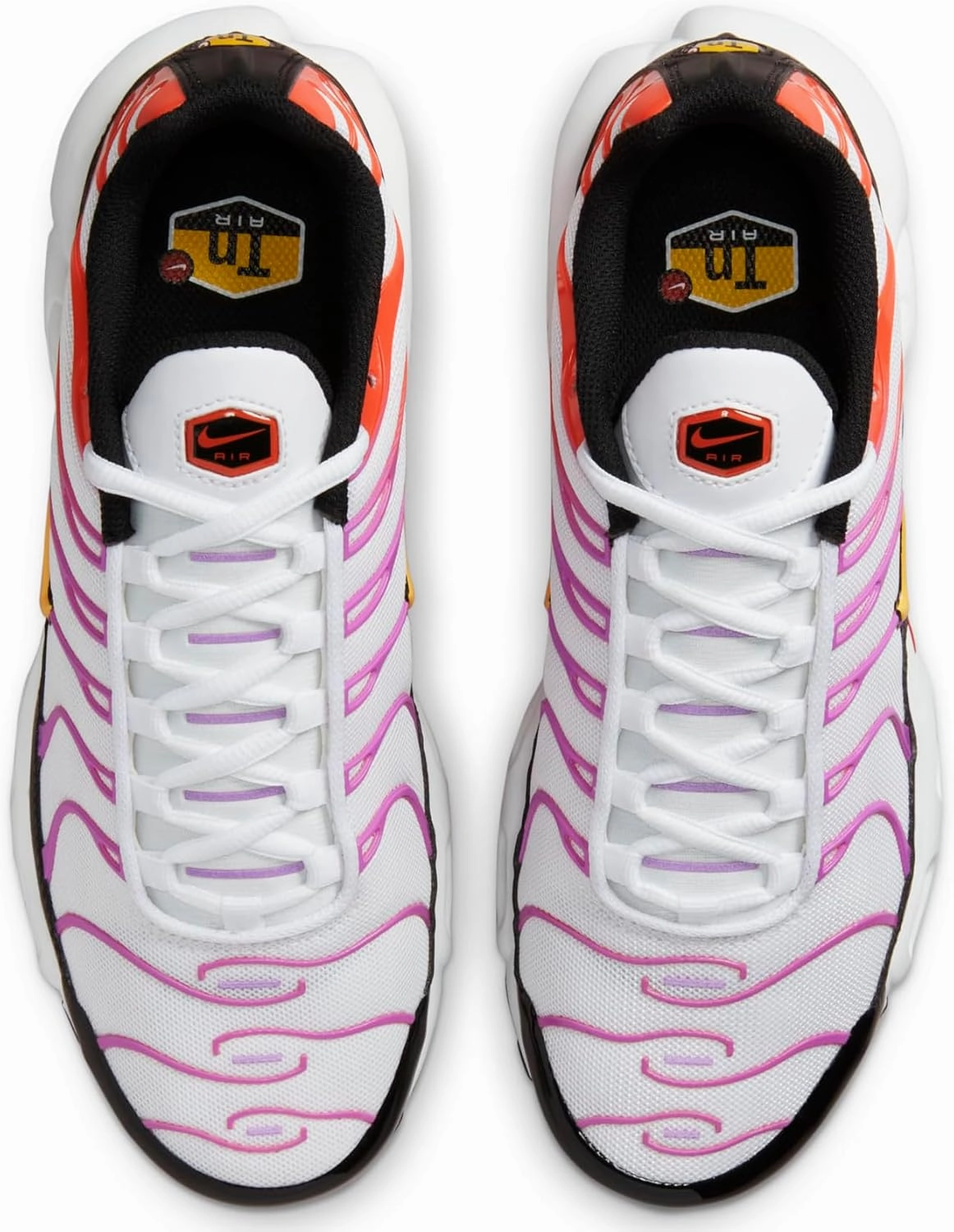 Nike Air Max Plus Women's Shoes (DZ3671-100, White/Black/Picante RED/Citron Pulse)