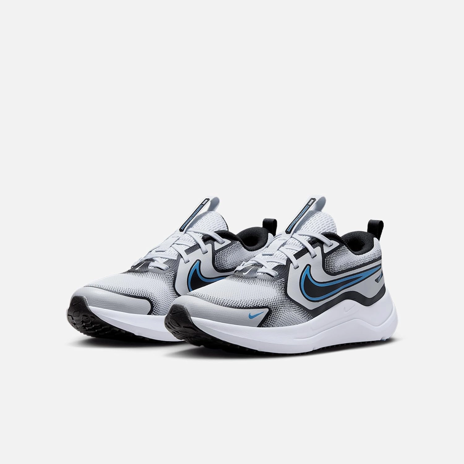 Nike Cosmic Runner Big Kids' Road Running Shoes (HM4402-006, Pure Platinum/Black/White/Blue Beyond)