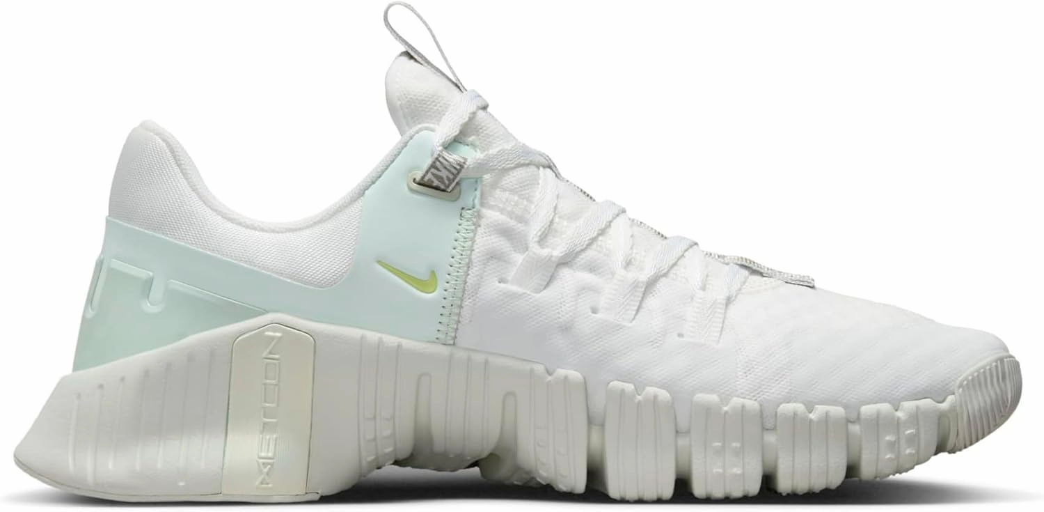 Nike Free Metcon 5 Premium Women's Workout Shoes (FJ1548-100, Summit White/Sea Glass/Barely Green/Light Lemon Twist)