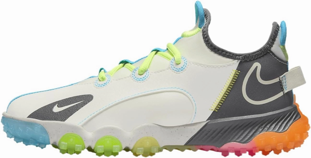 Nike Future Field Little/Big Kids' Cleats (DJ6949-101, Sail/Sonic Yellow/Hyper Pink/Dark Grey)