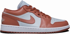 NIKE Jordan 1 Low Women Pure Platinum/Sky J Orange DC0774-080 6.5