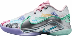 Nike Lebron XXII Currency Big Kids' Basketball Shoes (HV6873-100, White/Green Glow/Pink Foam/Baltic Blue)