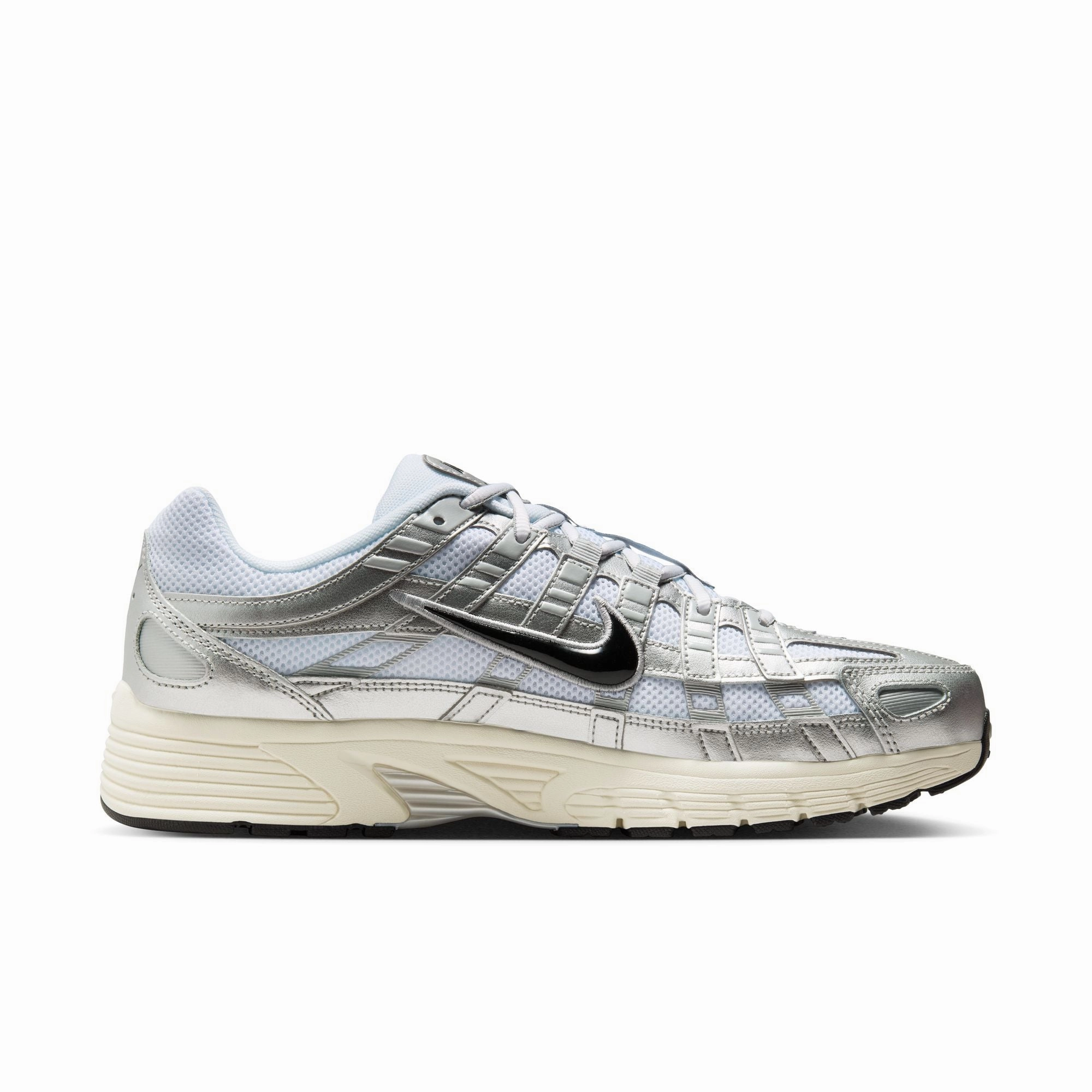 Nike P-6000 White/black-metallic Silver-flt Silver CD6404-105