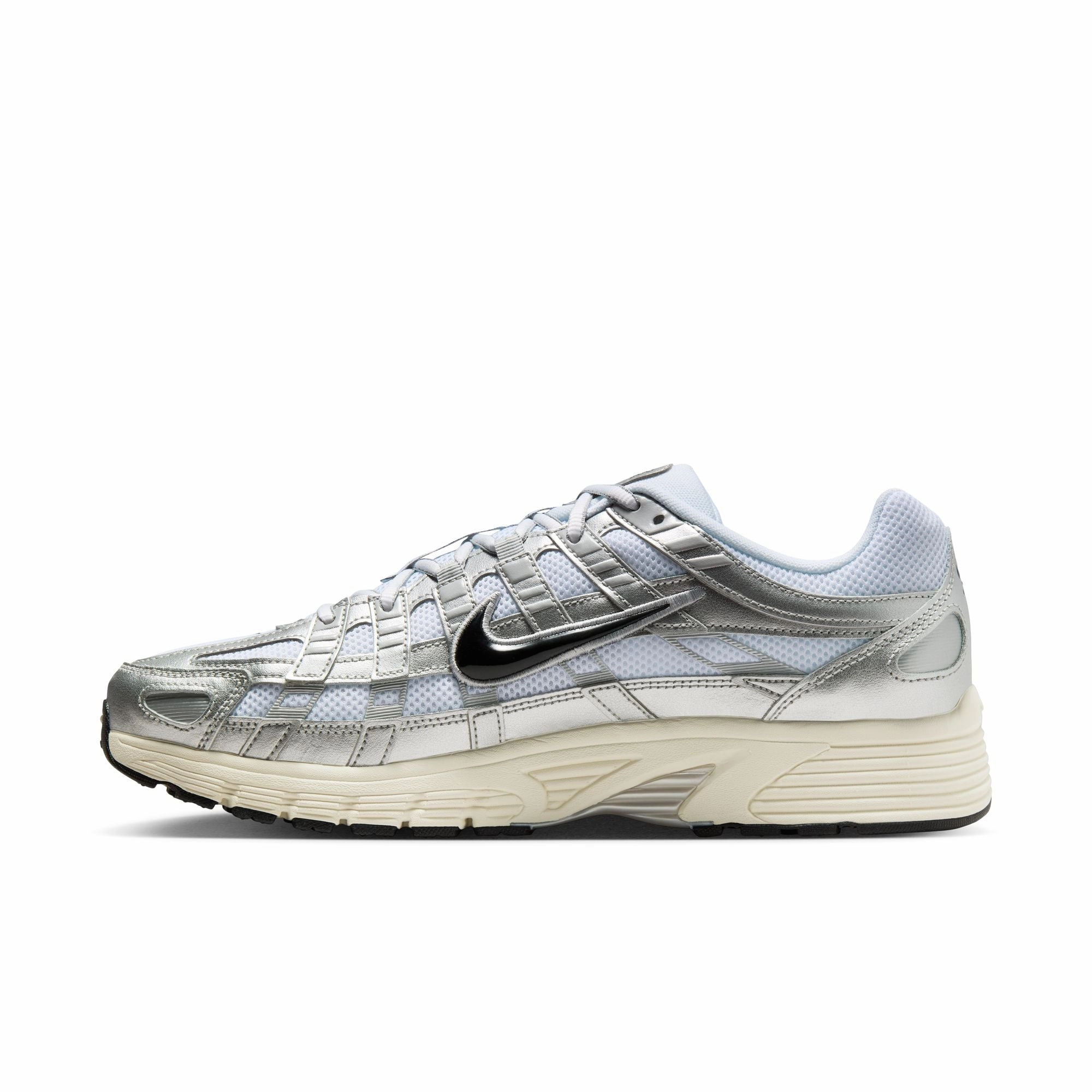 Nike P-6000 White/black-metallic Silver-flt Silver CD6404-105