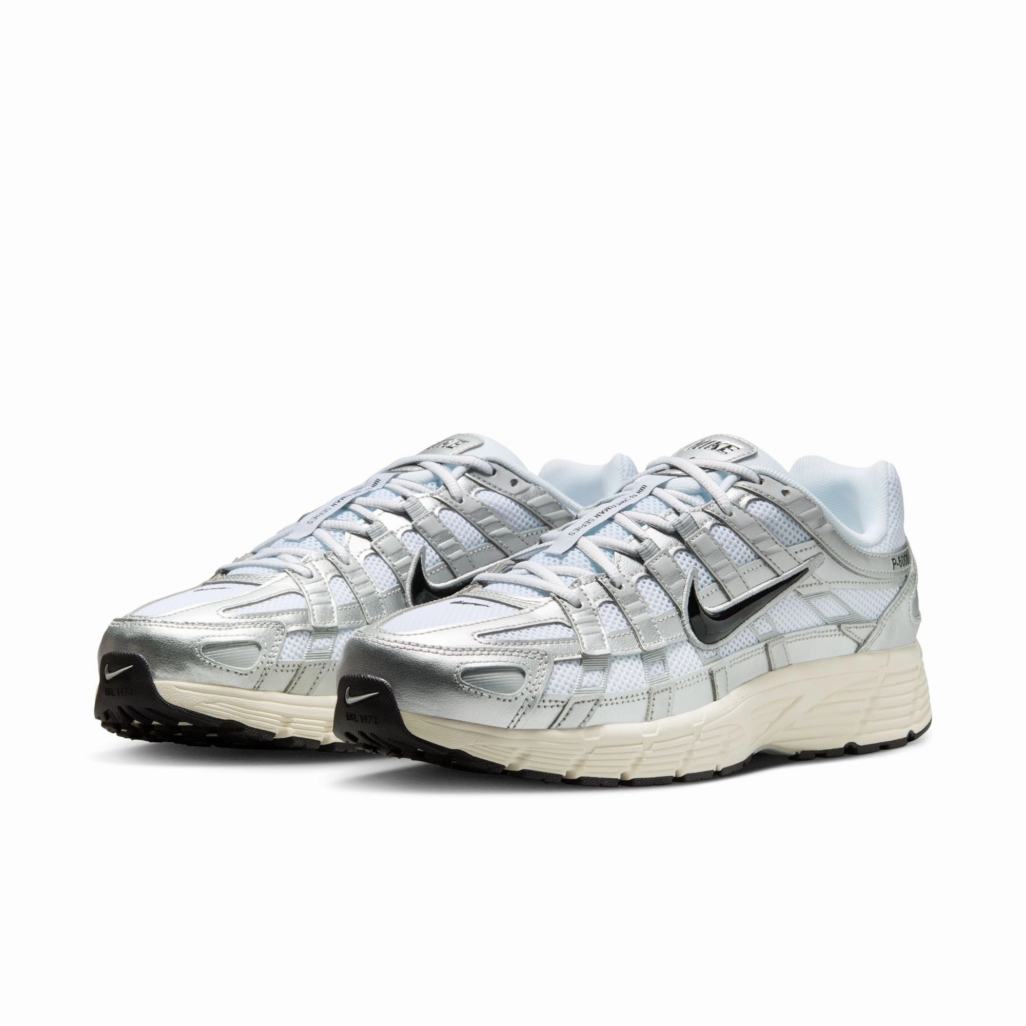 Nike P-6000 White/black-metallic Silver-flt Silver CD6404-105