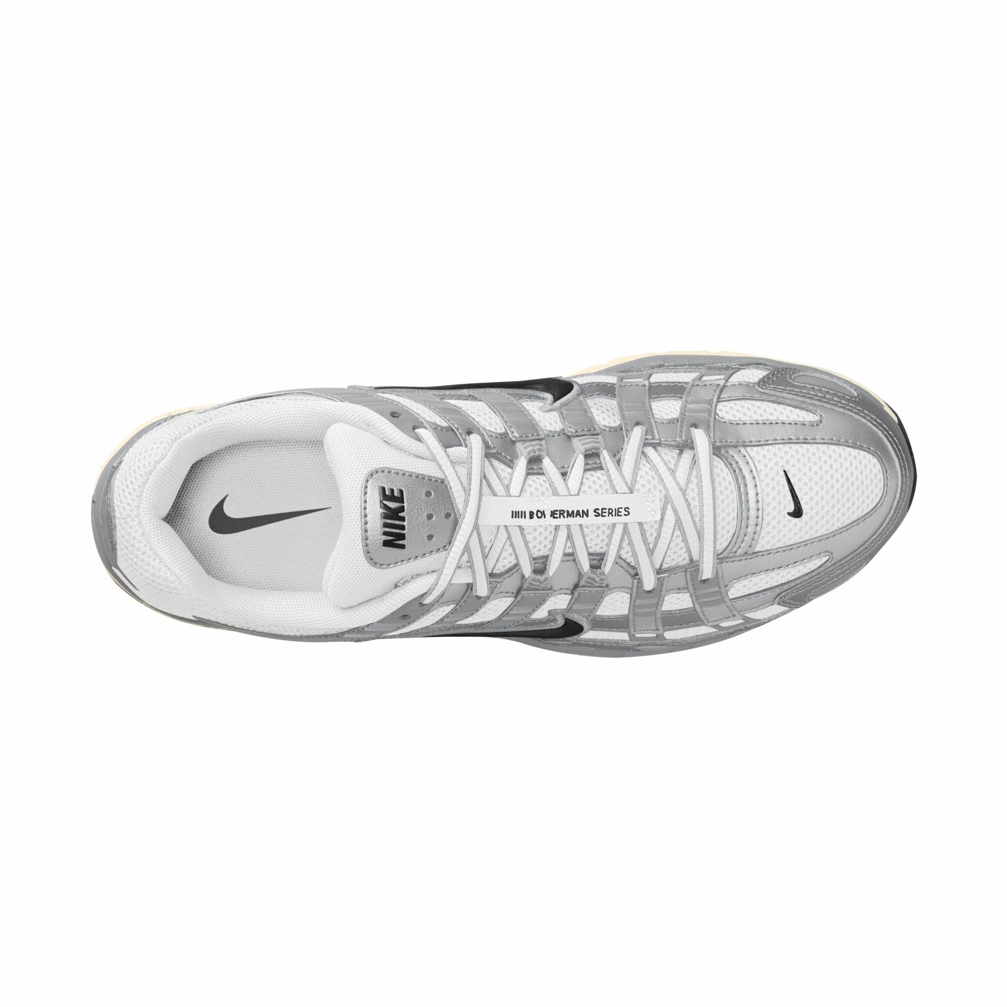 Nike P-6000 White/black-metallic Silver-flt Silver CD6404-105