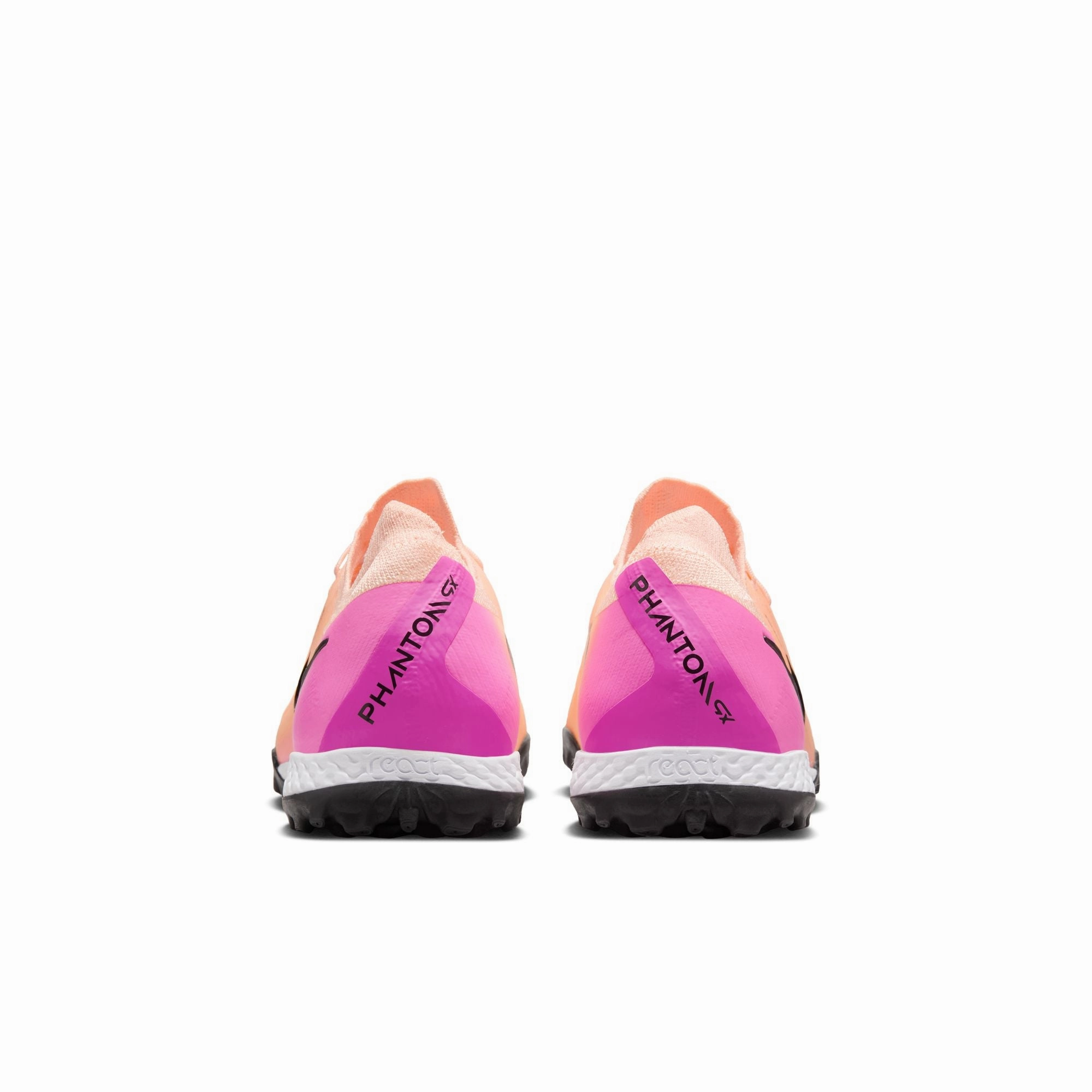 Nike React Phantom GX II Pro TF Turf Soccer Shoes - Crimson Tint/ Black-Pink/Tint